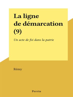 cover image of La ligne de démarcation (9)